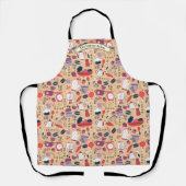 Customize Bakery Shop Kitchen Utensils Pattern Schort (Voorkant)