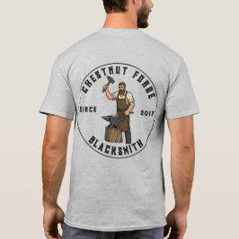 Customize Blacksmith Forge Ironworks Shop Business T-shirt