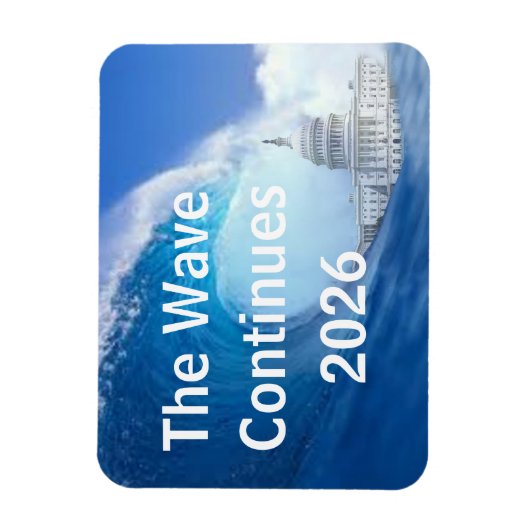 Customize Blue Wave Election 2026 Magneet (Verticaal)