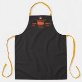 Customize Butcher Shop Hog Pig Orange Black Graphi Schort (Voorkant)