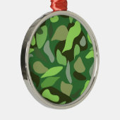 Customize Camouflage Metalen Ornament (Rechts)