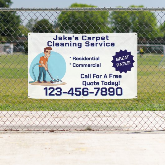 Customize Carpet Cleaning Business Promotional  Spandoek (Insitu)