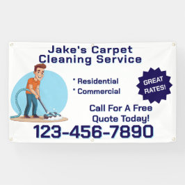 Customize Carpet Cleaning Business Promotional  Spandoek