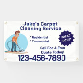 Customize Carpet Cleaning Business Promotional Spandoek (Horizontaal)