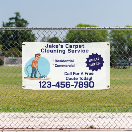 Customize Carpet Cleaning Business Promotional Spandoek (Insitu)