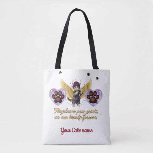 Customize Cat Name  Tote Bag (Voorkant)