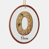 Customize Christmas Gingerbread Letter O Monogram Keramisch Ornament (Rechts)