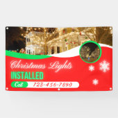 Customize Christmas Lights Decorations Installed Spandoek (Horizontaal)