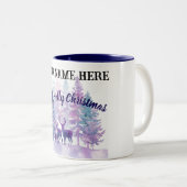Customize Christmas Mug – Jolly Holly Design Tweekleurige Koffiemok (Voorkant rechts)