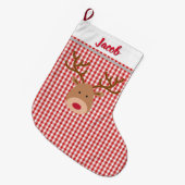 Customize Christmas Stocking - Rudolph Grote Kerstsok (Voorkant (Hangend))