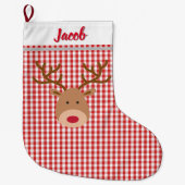 Customize Christmas Stocking - Rudolph Grote Kerstsok (Voorkant)
