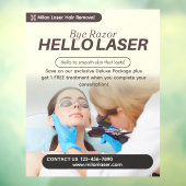 Customize Clean Laser Hair Removal Clinic Promo Raamsticker (Vel 3)