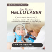 Customize Clean Laser Hair Removal Clinic Promo Raamsticker (Vel)