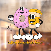 Customize Coffee And Donuts Besties Forever Promo Raamsticker (Vel 2)