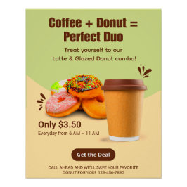 Customize Coffee And Donuts The Perfect Duo Perfect Poster
