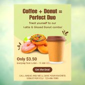 Customize Coffee And Donuts The Perfect Duo Raamsticker (Vel 3)
