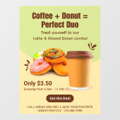 Customize Coffee And Donuts The Perfect Duo Raamsticker (Vel)