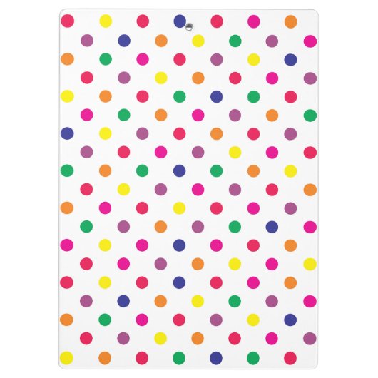 Customize Colorful Dots Klembord (Achterkant)