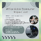 Customize Computer Repair Shop Promotional  Raamsticker (Vel 3)