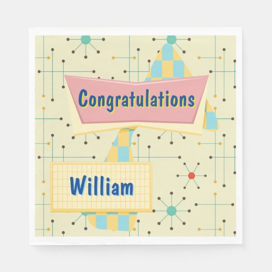 Customize Congratulations Retro Servet (Voorkant)