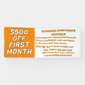 Customize Detailed Apartments For Rent $500 Off Fi Spandoek (Horizontaal)