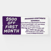 Customize Detailed Apartments For Rent $500 Off Fi Spandoek (Horizontaal)