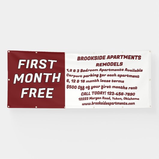 Customize Detailed Apartments For Rent First Month Spandoek (Horizontaal)