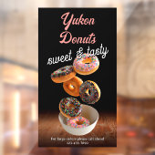 Customize Donut Shop Business Promotion Raamsticker (Vel 2)