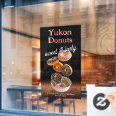 Customize Donut Shop Business Promotion Raamsticker (Cafe Raam)