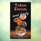 Customize Donut Shop Business Promotion Raamsticker (Vel 3)