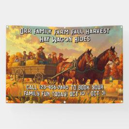 Customize Farm Fall Harvest Horse Drawn Wagon Ride Spandoek
