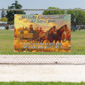 Customize Farm Fall Harvest Horse Drawn Wagon Ride Spandoek (Insitu)