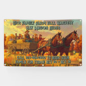 Customize Farm Fall Harvest Horse Drawn Wagon Ride Spandoek (Horizontaal)