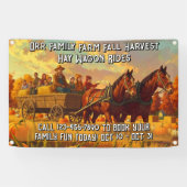 Customize Farm Fall Harvest Horse Drawn Wagon Ride Spandoek (Horizontaal)
