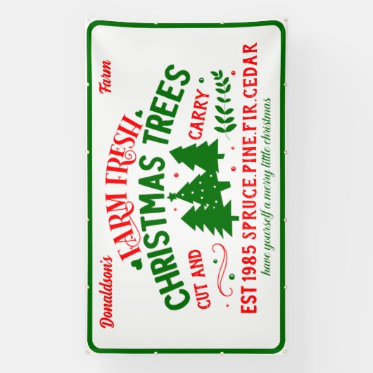 Customize Farm Fresh Christmas Trees For Sale Spandoek (Verticaal)