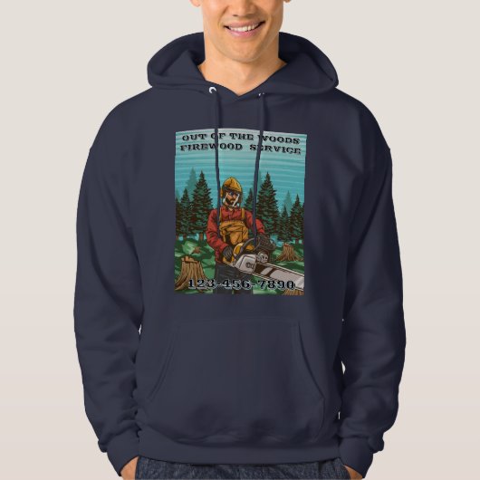 Customize Firewood Sales Business Promotional Hoodie (Voorkant)