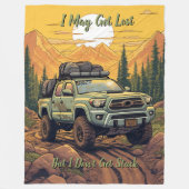 Customize Four Wheel Drive Camping Adventure Fleece Deken (Voorkant)