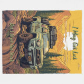 Customize Four Wheel Drive Camping Adventure Fleece Deken (Voorkant (Horizontaal))