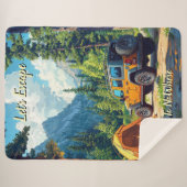 Customize Four Wheel Drive Let's Escape To NoWhere Sherpa Deken (Voorkant (horizontaal))