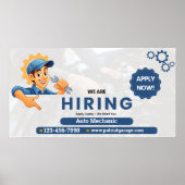 Customize Generic Now Hiring Auto Mechanic Poster (Voorkant)