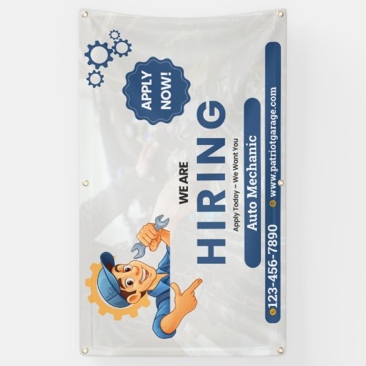 Customize Generic Now Hiring Auto Mechanic Spandoek (Verticaal)