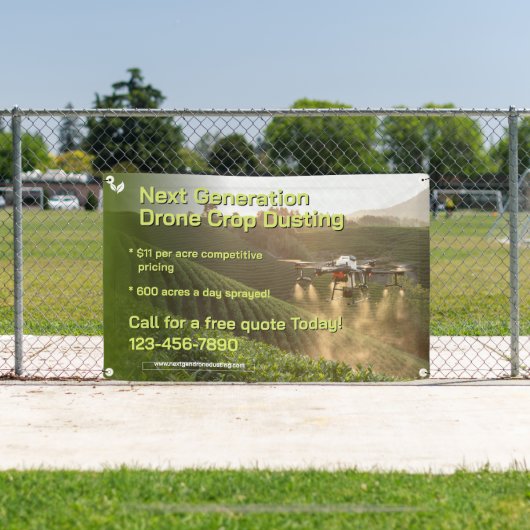 Customize GPS Drone Crop Spraying Business Promo Spandoek (Insitu)