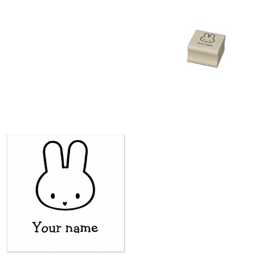 Customize Happy Tiny Latte Rubberstempel (Gestempeld)