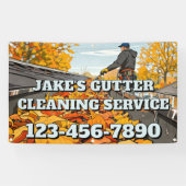 Customize Home Gutter Cleaning Business Promo Spandoek (Horizontaal)