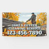Customize Home Gutter Cleaning Business Promo Spandoek (Horizontaal)