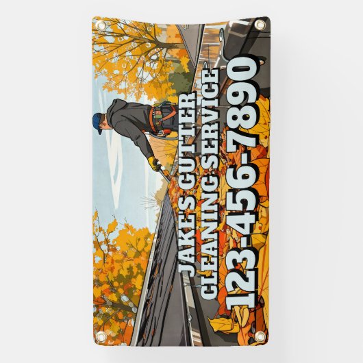 Customize Home Gutter Cleaning Business Promo Spandoek (Verticaal)