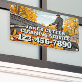 Customize Home Gutter Cleaning Business Promo Spandoek (Buitenkant Gebouw)