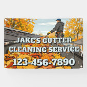 Customize Home Gutter Cleaning Business Promo Spandoek (Horizontaal)