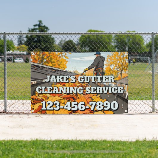 Customize Home Gutter Cleaning Business Promo Spandoek (Insitu)