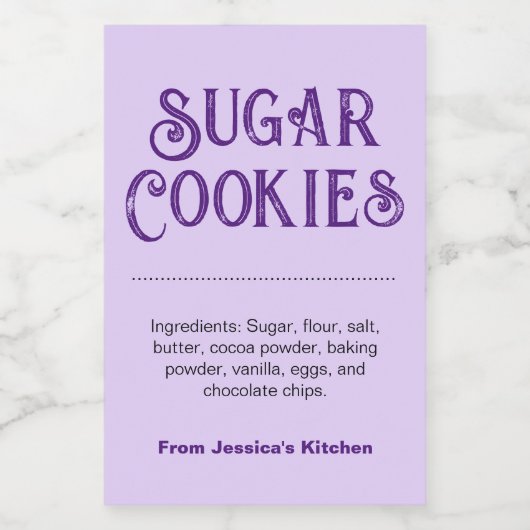 Customize Homemade label HM001_27rdv2 Voedselcontainer Etiket (Enkel label)